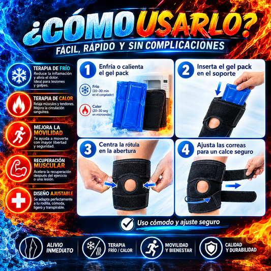 Rodillera Terapéutica de Gel Frío y Calor