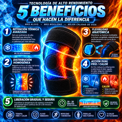 Rodillera Terapéutica de Gel Frío y Calor